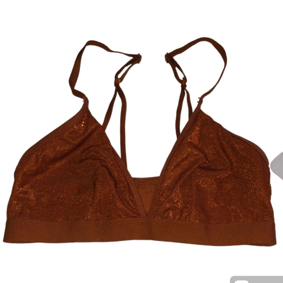 Auden Other - NWT Auden Ladies Chocolate with Gold Glitter Color Bralette Size Small